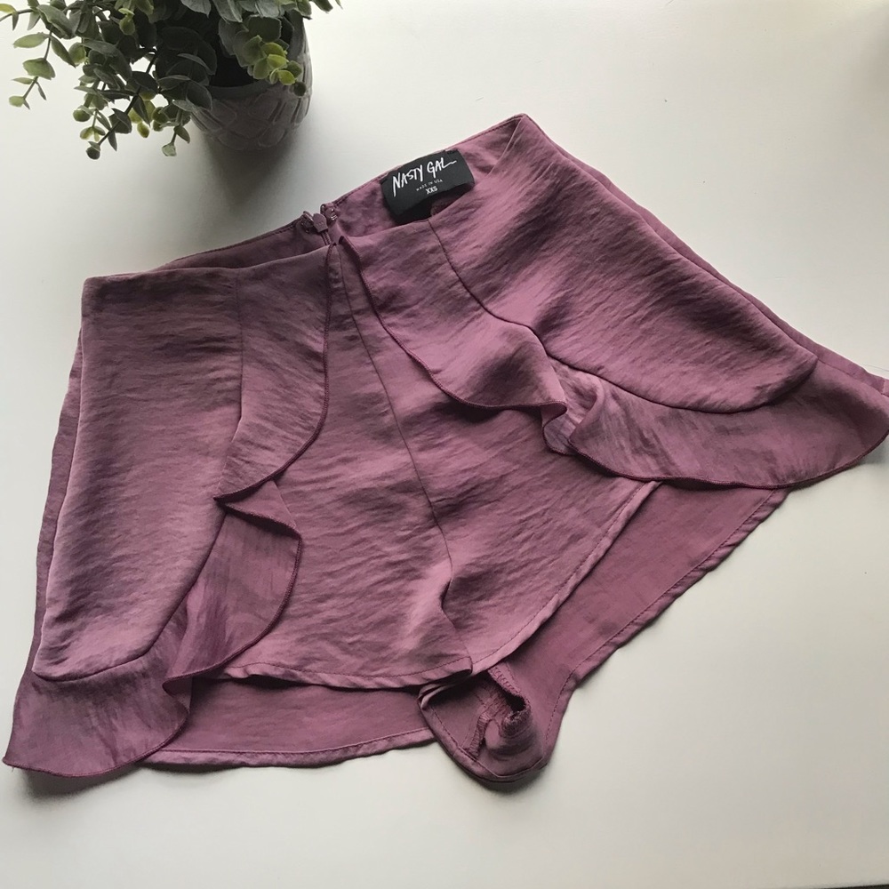 Nasty Gal High waisted satin shorts